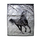 675gsm 2 Ply 3D Print Faux Mink Blanket Queen 200x240 cm Galloping Horse - NuSea