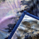 675gsm 2 Ply 3D Print Faux Mink Blanket Queen 200x240 cm Winter Wolf - NuSea