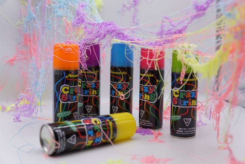 6x crazy string silly string spray streamer value pack - NuSea