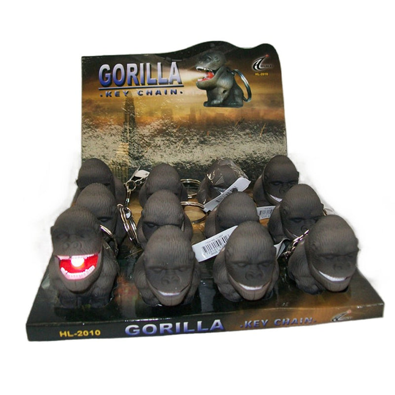 6x Led key rings - gorilla - NuSea