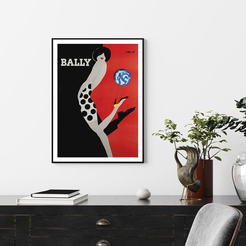 70cmx100cm Fashion Bally Black Frame Canvas Wall Art - NuSea