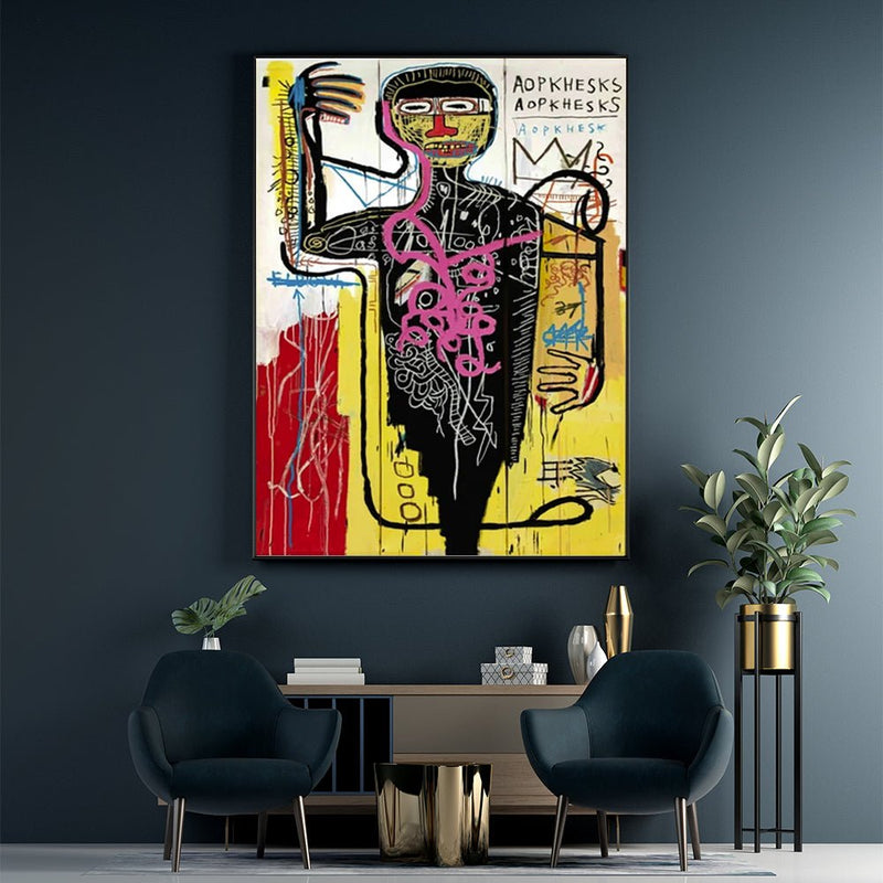 70cmx100cm Versus Medici Black Frame Canvas Wall Art - NuSea