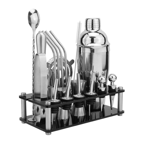 750ml 20Pcs Stainless Steel Cocktail Shaker Set Premium Bartending Kit - NuSea