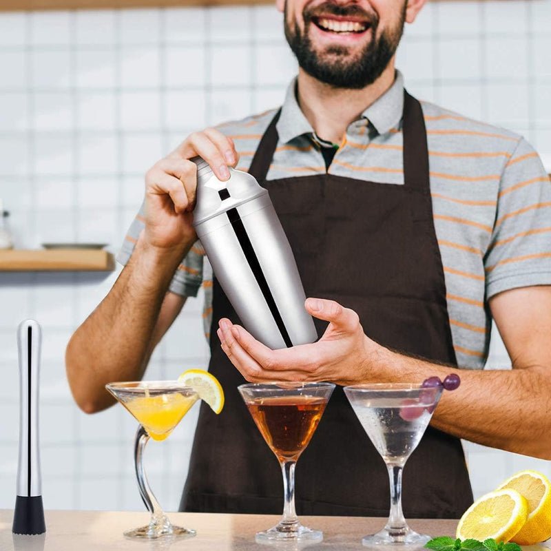 750ml 20Pcs Stainless Steel Cocktail Shaker Set Premium Bartending Kit - NuSea