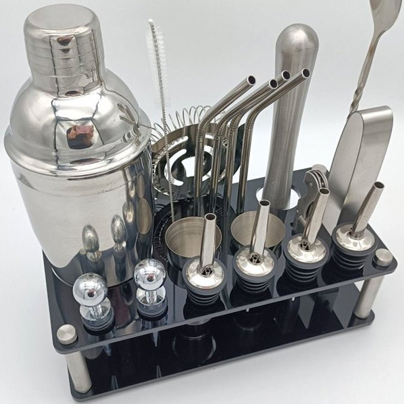 750ml 20Pcs Stainless Steel Cocktail Shaker Set Premium Bartending Kit - NuSea