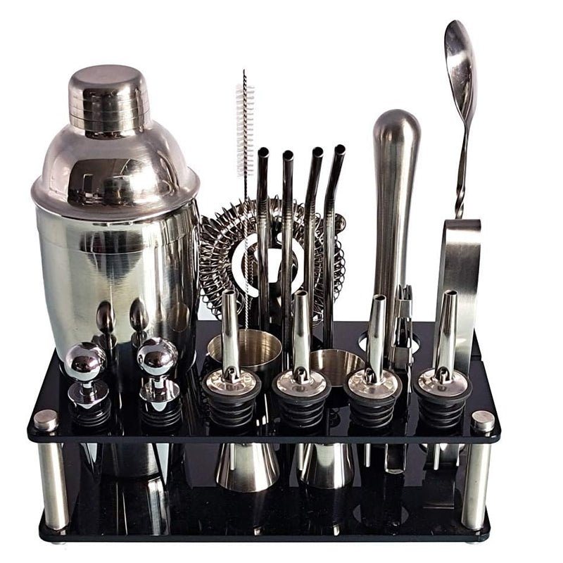 750ml 20Pcs Stainless Steel Cocktail Shaker Set Premium Bartending Kit - NuSea