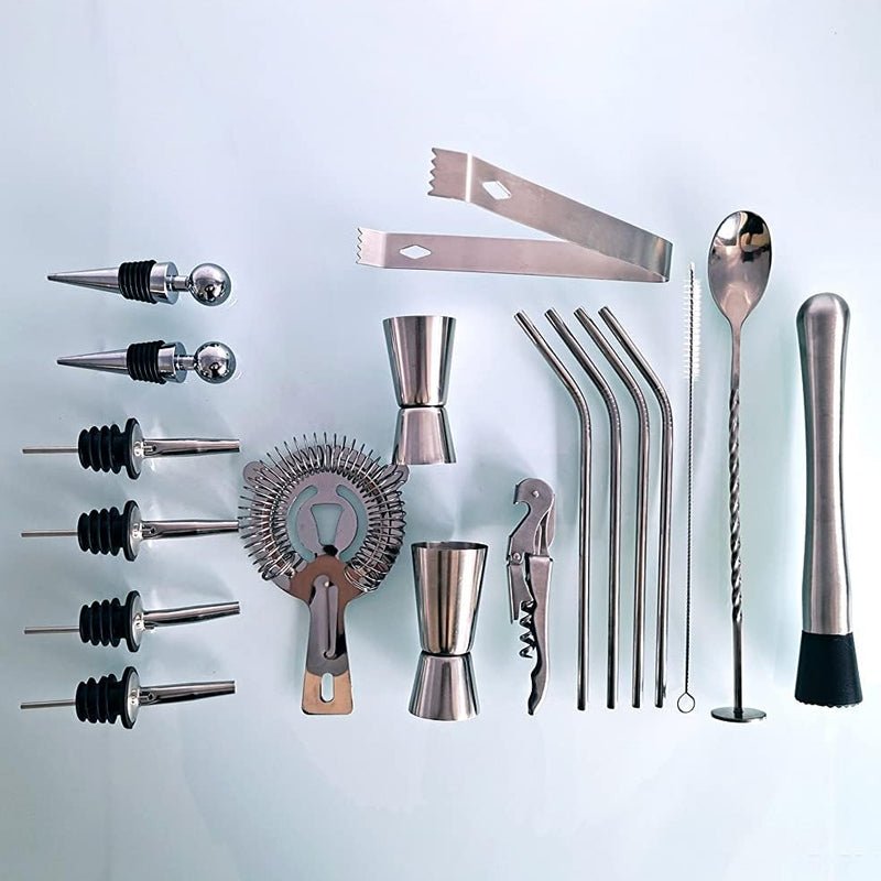 750ml 20Pcs Stainless Steel Cocktail Shaker Set Premium Bartending Kit - NuSea