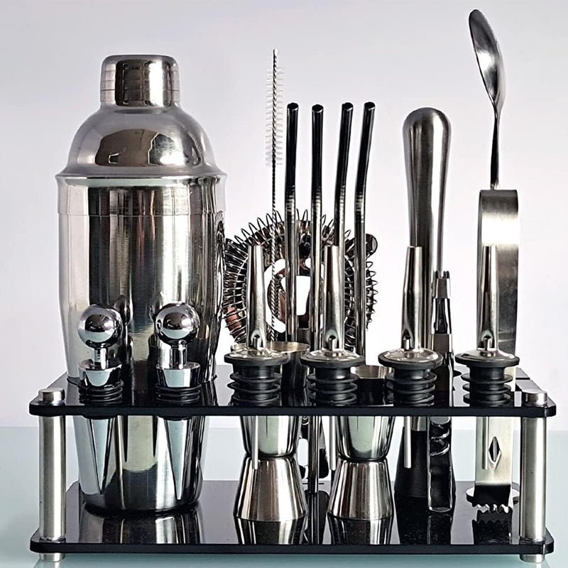 750ml 20Pcs Stainless Steel Cocktail Shaker Set Premium Bartending Kit - NuSea