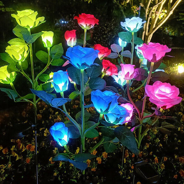 75cm Long Stemmed Garden Rose Decorative Outdoor Garden Flower Light - Solar Powered - NuSea