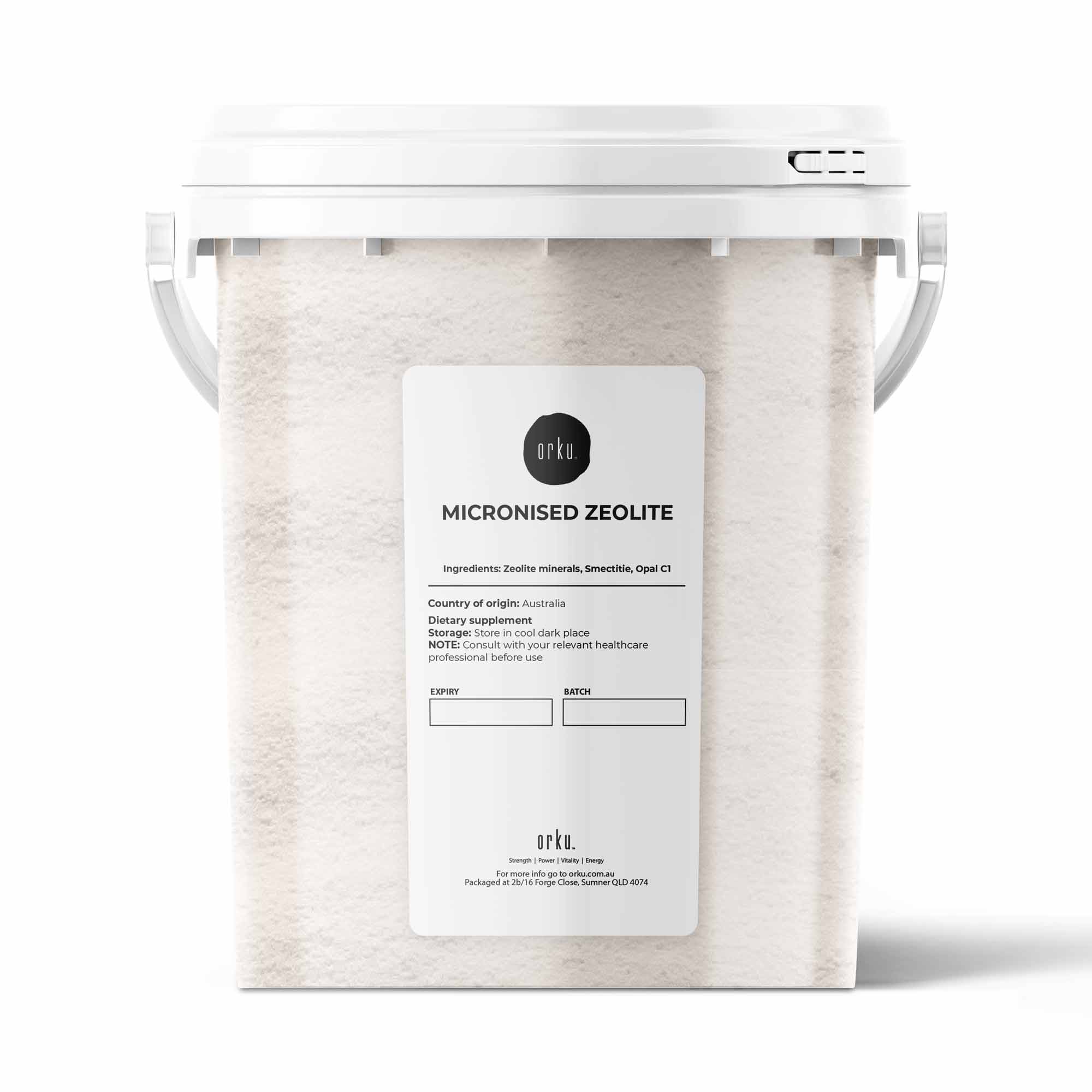 800g Pure Micronised Zeolite Powder Mineral Tub - Micronized Volcamin - NuSea