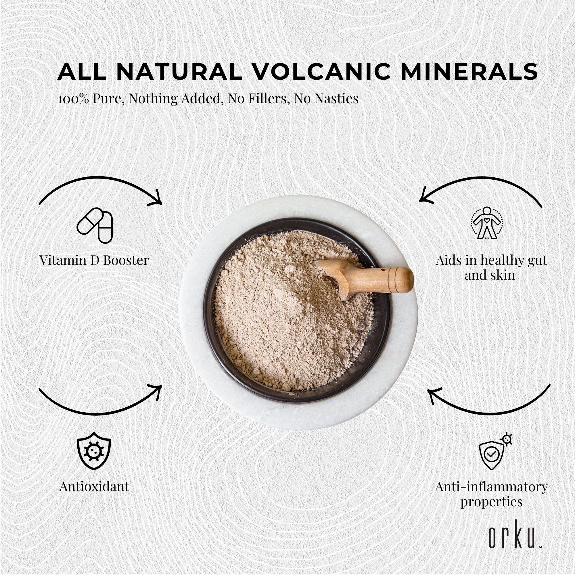 800g Pure Micronised Zeolite Powder Mineral Tub - Micronized Volcamin - NuSea