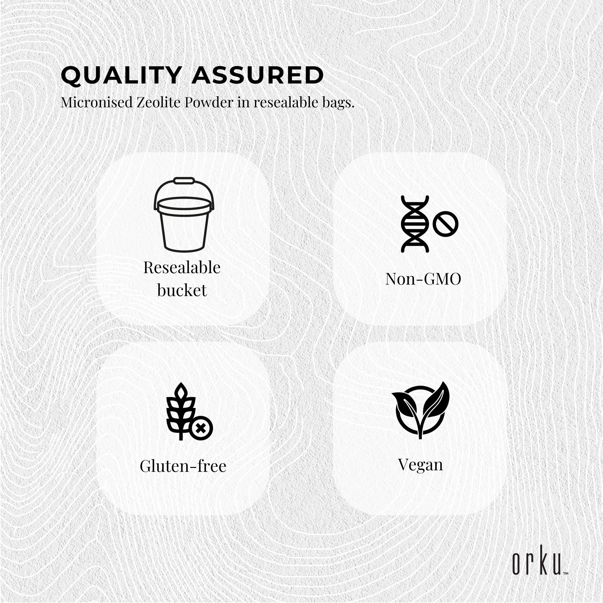 800g Pure Micronised Zeolite Powder Mineral Tub - Micronized Volcamin - NuSea