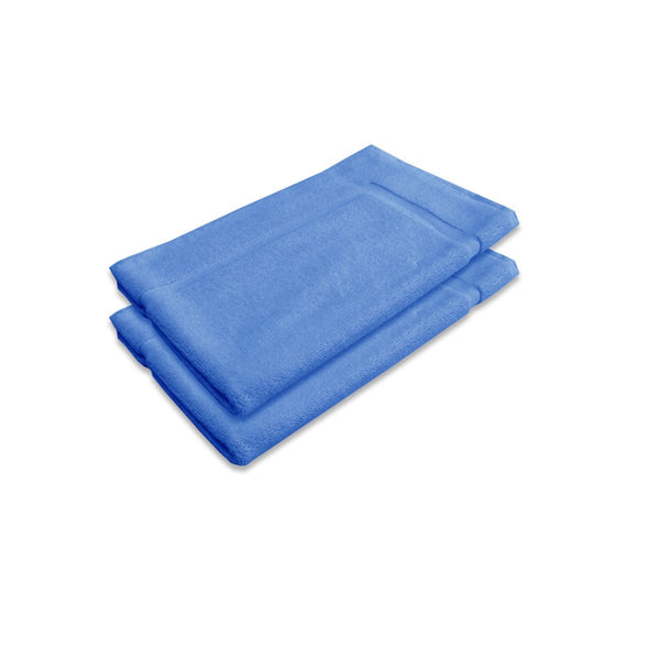 800GSM Set of 2 Cotton Bath Mat Blue - NuSea