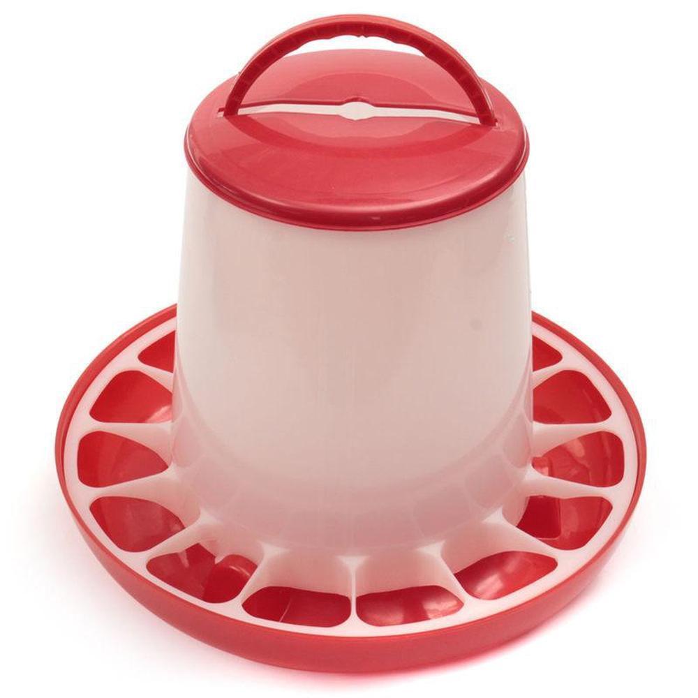 9Kg Automatic Chicken Feeder - Plastic Poultry Chook Hen Feeding Seed Bucket - NuSea