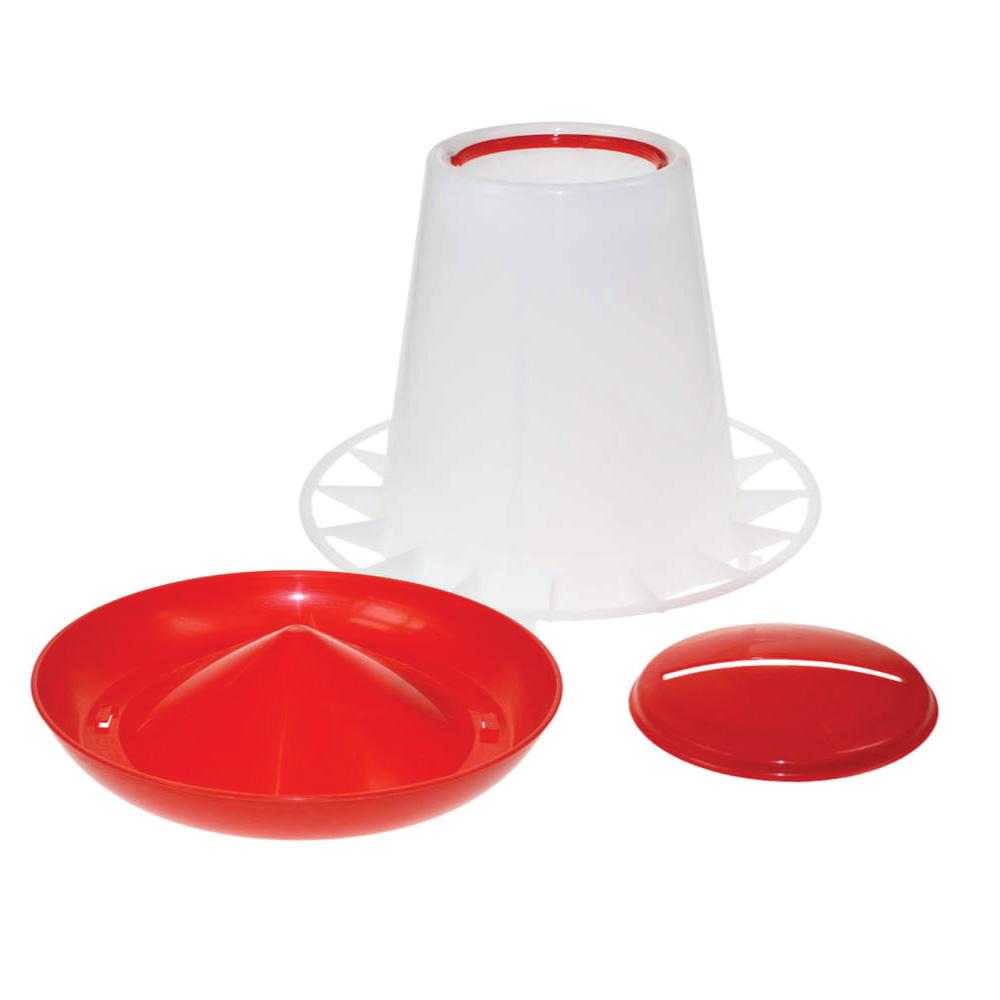 9Kg Automatic Chicken Feeder - Plastic Poultry Chook Hen Feeding Seed Bucket - NuSea