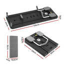 Everfit Pilates Board Foldable Reformer Multi Functional Exercise Trainer Black