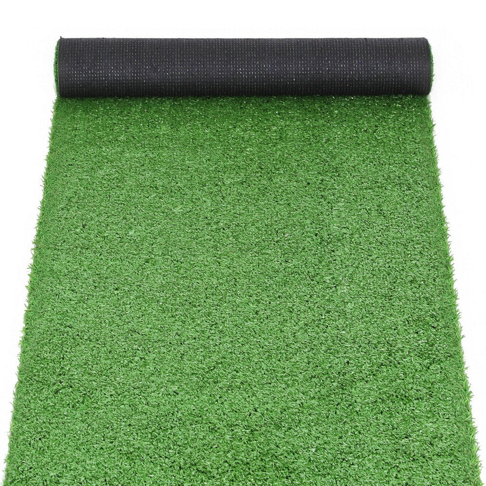 Prime Turf Artificial Grass Turf Rug Fake Grass 2 Rolls 15mm Height 50cm x 2m Indoor Outdoor Synthetic Grass Mat Carpet with Drainage Holes Plastic Plant