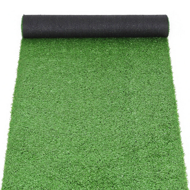 Prime Turf Artificial Grass Turf Rug Fake Grass 2 Rolls 15mm Height 50cm x 2m Indoor Outdoor Synthetic Grass Mat Carpet with Drainage Holes Plastic Plant