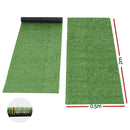 Prime Turf Artificial Grass Turf Rug Fake Grass 2 Rolls 15mm Height 50cm x 2m Indoor Outdoor Synthetic Grass Mat Carpet with Drainage Holes Plastic Plant
