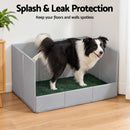 Prime Turf Foldable Dog Grass Potty Pad High Wall Tray for Apartment Balcony RV travel L