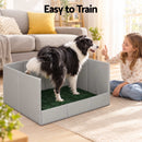 Prime Turf Foldable Dog Grass Potty Pad High Wall Tray for Apartment Balcony RV travel L