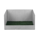 Prime Turf Foldable Dog Grass Potty Pad High Wall Tray for Apartment Balcony RV travel L