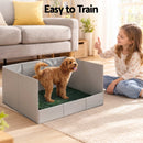 Prime Turf Foldable Dog Grass Potty Pad High Wall Tray for Apartment Balcony RV travel
