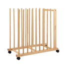 Artiss Art Drying & Storage Rack with Caster Wheels, Solid Wood Adjustable Slots Rack for Drawing Boards, Panels, Paintings, Artworks Display