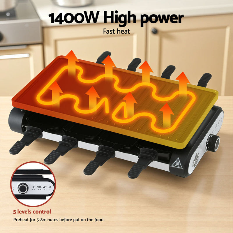 Grillz 1400W Electric BBQ Grill w/ 7 Cooking Pans