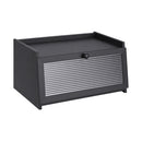 Artiss Bamboo Bread Box Kitchen Countertop Storage Clear Window Shelf 40cm Black