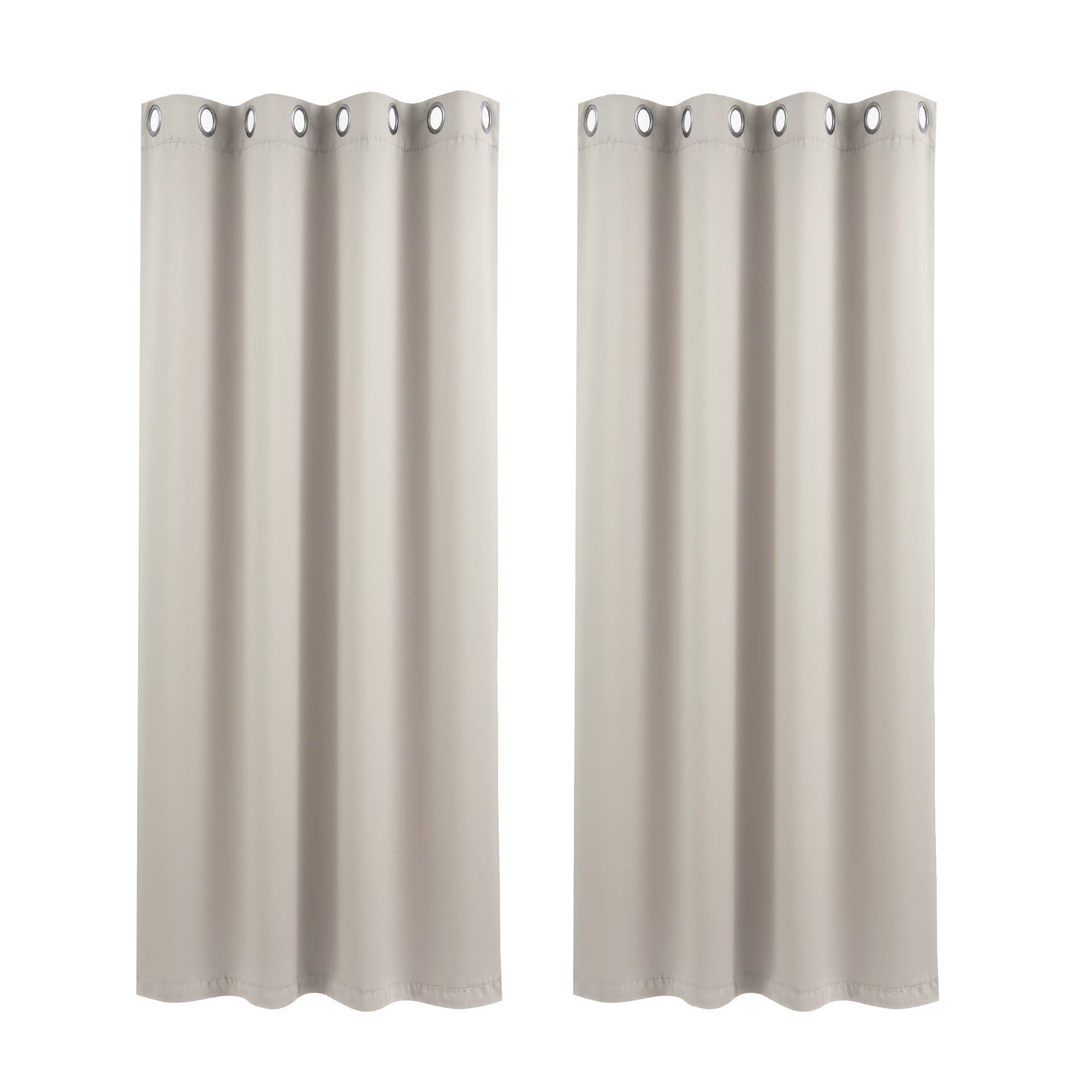 Artiss Blockout Curtains 2X 132x160cm Thermal Insulated Eyelet Drapes Beige