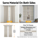 Artiss Blockout Curtains 2X 132x213cm Thermal Insulated Eyelet Drapes Beige