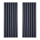 Artiss 2X Blockout Curtains Eyelet 240x230cm Charcoal