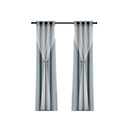 Artiss 2X 132x160cm Blockout Sheer Curtains Light Grey
