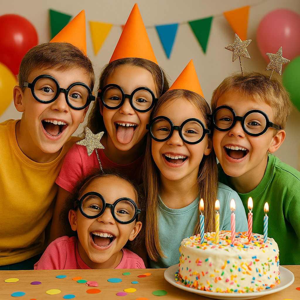 Black Round Nerd Glasses – Costume Accessory for Kids & Adults