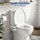 Cefito Non-Electric Ultra-Slim Bidet Attachment Detachable Bidet with Dual Nozzle Frontal & Rear Wash Adjustable Water Pressure Cold Water Toilet Bide