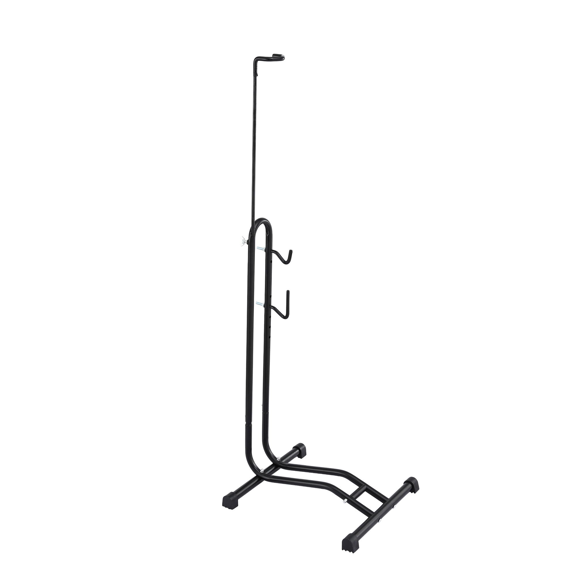 Weisshorn 4-in-1 Bike Parking Stand Vertical Floor Storage Rack for 24"-27.5" Bicycles, Adjustable Height Repair Maintenance Stand, Stable Indoor Garage Space Saver with Non-slip Rubber Feet