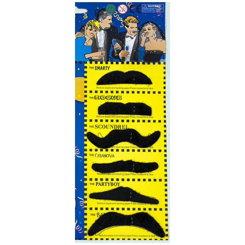 Party Mustache Black and colourful