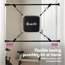 Everfit Doorway Punching Bag Adjustable Apartment Friendly with Boxing Gloves Black