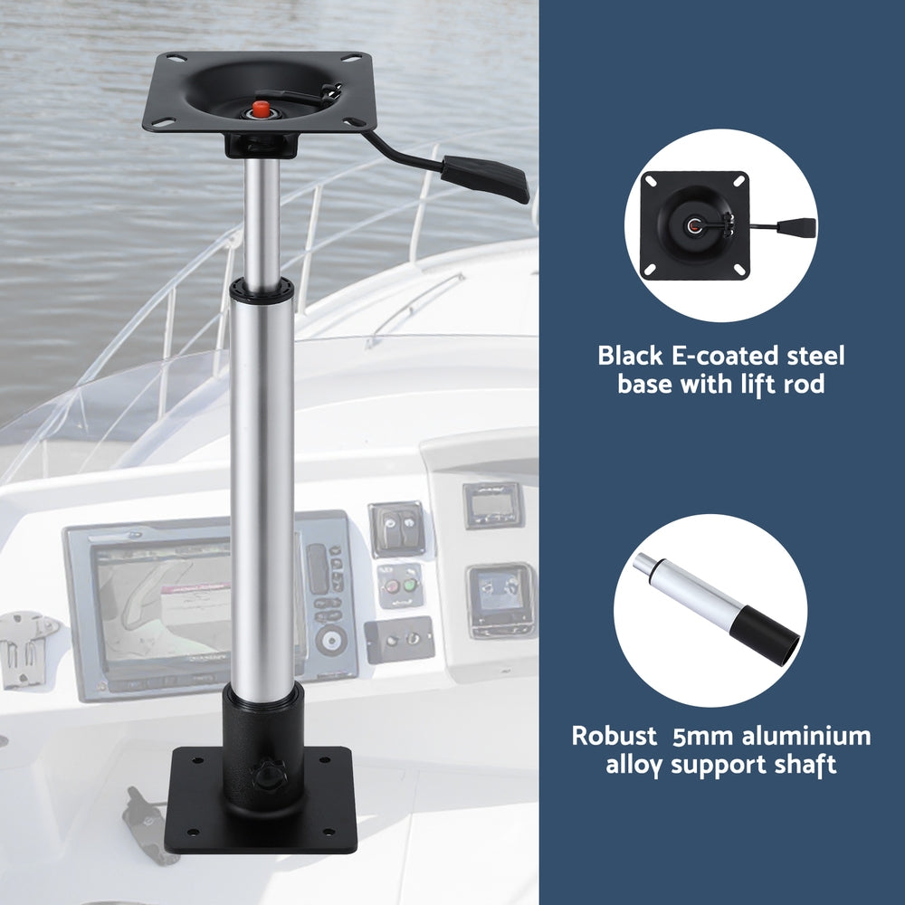 Seamanship Boat Seat Pedestal 55-75cm Adjustable Gas Lift 360 Degrees Swivel