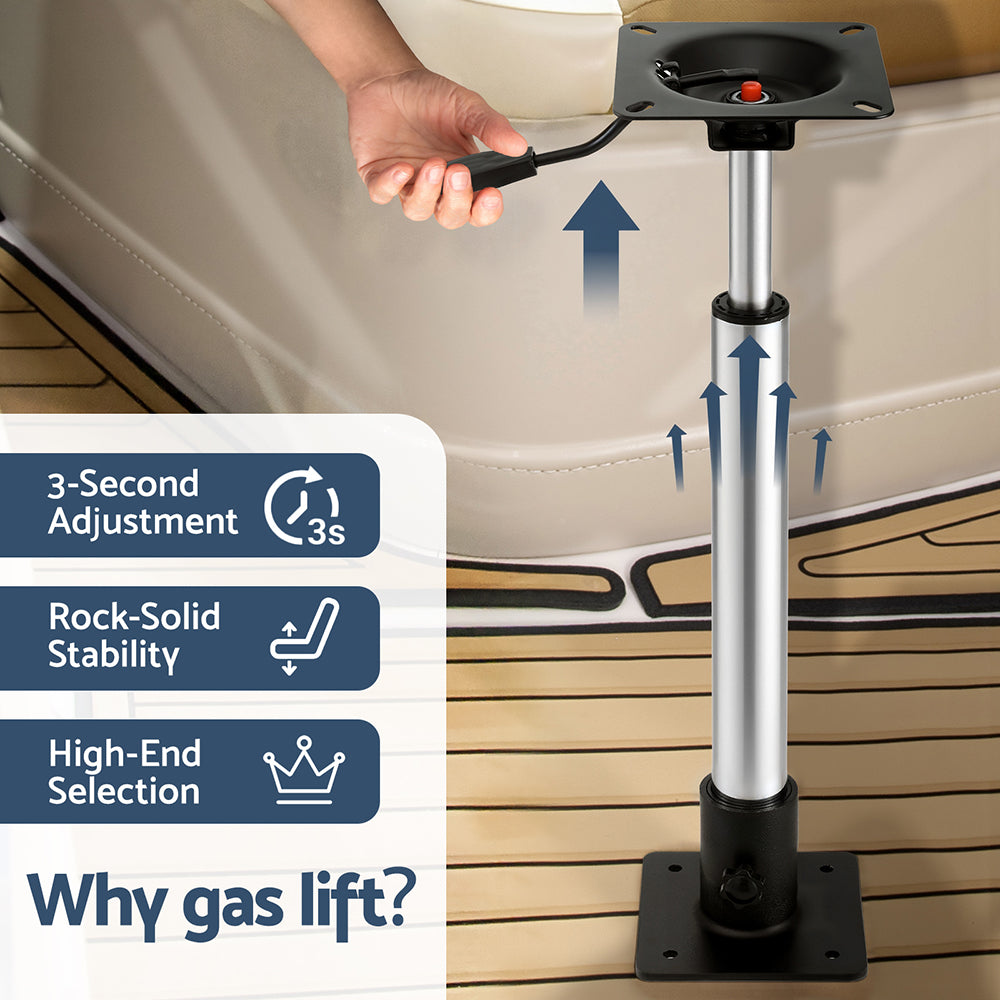Seamanship Boat Seat Pedestal 55-75cm Adjustable Gas Lift 360 Degrees Swivel