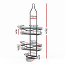 Artiss Shower Caddy Hanging Bathroom Organiser Over Head Black