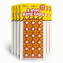 6 Cards of 8-Shot Ring Caps – 144 Shots Each, Total 684 Shots – Toy Gun Cap Refills