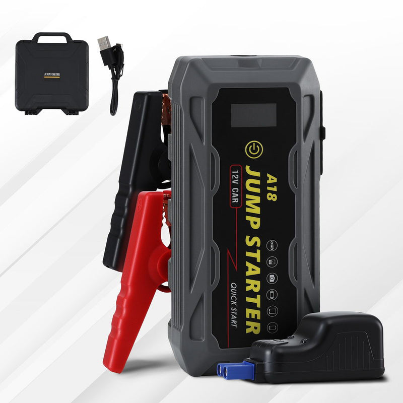 Giantz 2000A Portable Car Jump Starter 12V Lithium Battery Booster Pack Power Bank & Jumper Cables