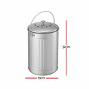 Gardeon Compost Bin Kitchen Countertop Food Waste Caddy 6L Silver