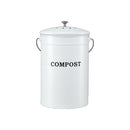Gardeon Compost Bin Kitchen Compost Caddy Food Waste Bin Bench White
