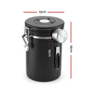 5-Star Chef 1.8L Stainless Steel Coffee Bean Storage Container Coffee Canister