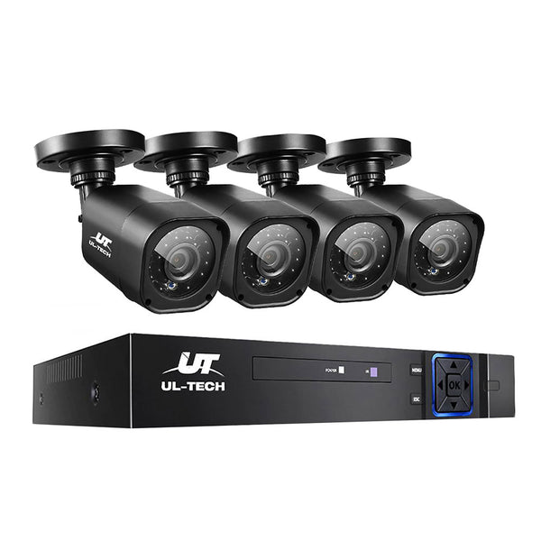 UL-tech CCTV Security System 8CH DVR 4 Cameras 1080p