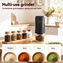Devanti Electric Coffee Grinder USB-C Rechargeable Portable Coffee Bean Grinder with 40 Precise Grind Settings | Automatic Spice Nut Pepper Grinder Mill with Cleaning Brush & Ground Coffee Container for Home Office Camping Travel, Black