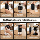 Devanti Electric Coffee Grinder USB-C Rechargeable Portable Coffee Bean Grinder with 40 Precise Grind Settings | Automatic Spice Nut Pepper Grinder Mill with Cleaning Brush & Ground Coffee Container for Home Office Camping Travel, Black